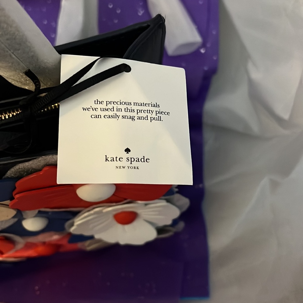 Kate Spade flowered handbag tote/crossbody - Picture 4 of 6